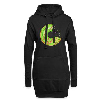donut croquer manger boucher patisserie 12036234 Q - Sweat-shirt à capuche long Femme - noir - Devant