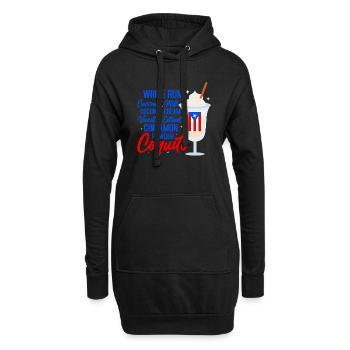 Coquito Recipe Rum Drink Coconut Puerto Rican - Hoodie-Kleid - Schwarz - Vorne
