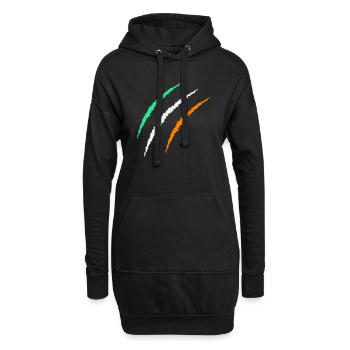 krallen irland - Hoodie-Kleid - Schwarz - Vorne