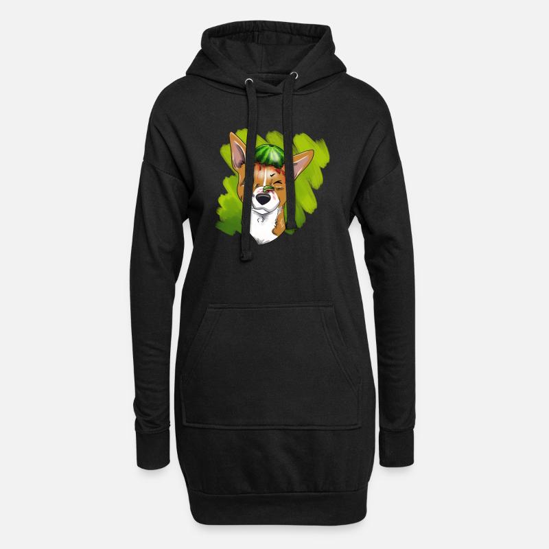 DogMelon - Hoodie-Kleid - Schwarz