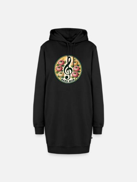 Band-Mama - Hoodie-Kleid - Schwarz