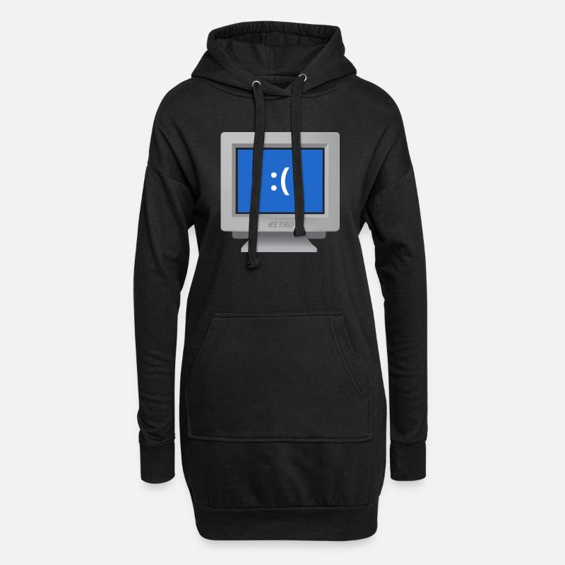 CRT-Design - Ihr PC hat ein Problem... - Hoodie-Kleid - Schwarz