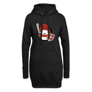 Duck Knight Armor Épée Bouclier Casque Combattant - Sweat-shirt à capuche long Femme - noir - Devant
