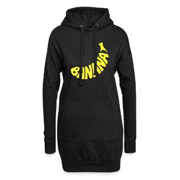 Banane - Coole Frucht Logo - Hoodie-Kleid - Schwarz - Vorne