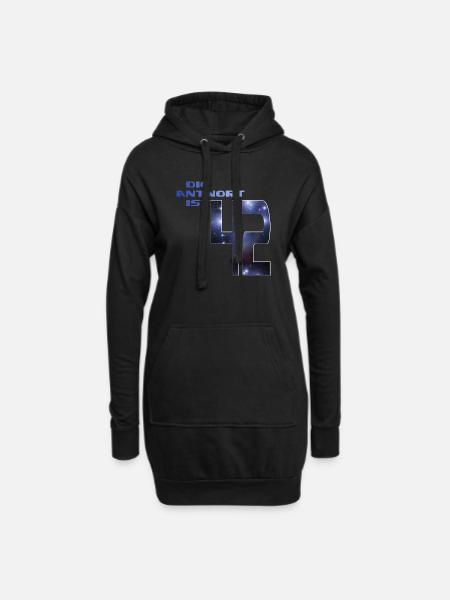 THE ANSWER IS 42 - Hoodie Dress - black