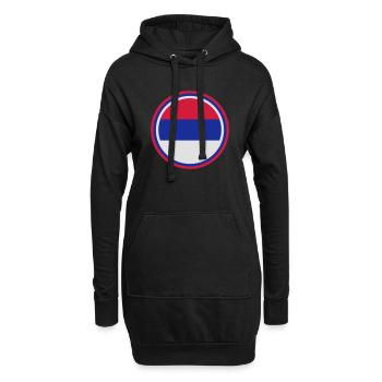 Serbie serbia - Sweat-shirt à capuche long Femme - noir - Devant