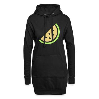 Melone - Hoodie-Kleid - Schwarz - Vorne