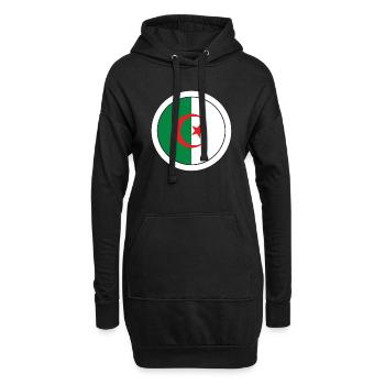 Algerie drapeau pays - Sweat-shirt à capuche long Femme - noir - Devant