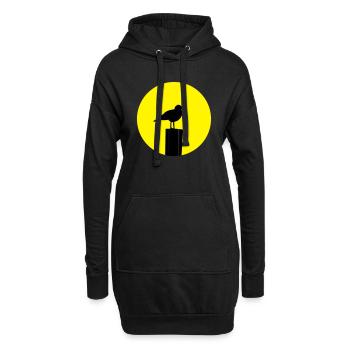 Möwe Sonne - Hoodie-Kleid - Schwarz - Vorne