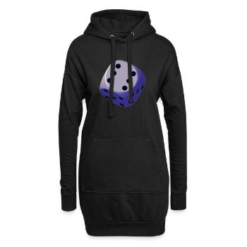 Würfel, Spiel, Spaß - Hoodie-Kleid - Schwarz - Vorne