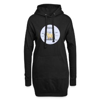 Anatomie eines Fjordpferdes - Hoodie-Kleid - Schwarz - Vorne