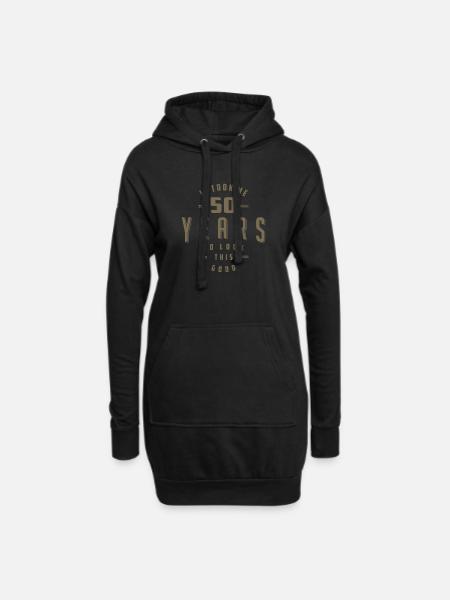 Funny 50th Birthday Tees - Hoodie Dress - black