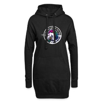 unicorne - Sweat-shirt à capuche long Femme - noir - Devant