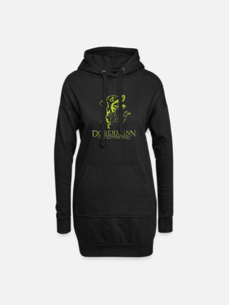 Dobermann TheBetterDog - Hoodie-Kleid - Schwarz