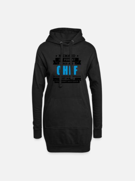 Funshirt Chef - Hoodie-Kleid - Schwarz