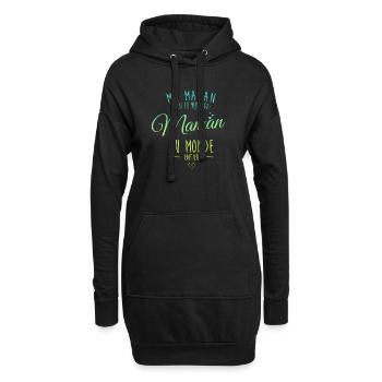 Meilleur maman du monde entier - Sweat-shirt à capuche long Femme - noir - Devant
