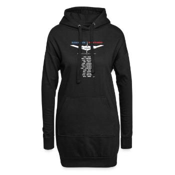 35_Illegale_Kriege__ - Hoodie-Kleid - Schwarz - Vorne