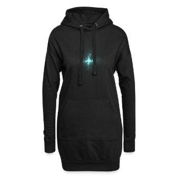 psychedelic - Hoodie-Kleid - Schwarz - Vorne