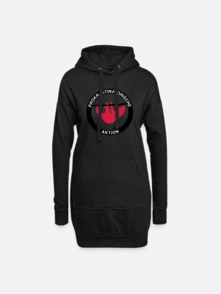 Prokrastinatorische Aktion - Hoodie-Kleid - Schwarz