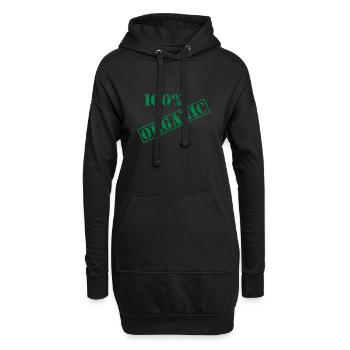 Jour de la Terre 100% bio - Sweat-shirt à capuche long Femme - noir - Devant