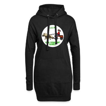 Pferdammt schnell - Hoodie-Kleid - Schwarz - Vorne