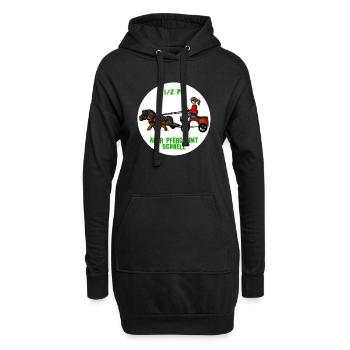 Pferdammt schnell - Hoodie-Kleid - Schwarz - Vorne