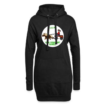 Pferdammt schnell - Hoodie-Kleid - Schwarz - Vorne