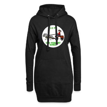 Pferdammt schnell - Hoodie-Kleid - Schwarz - Vorne