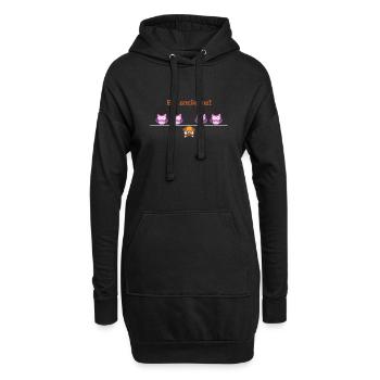 OWL unique - Sweat-shirt à capuche long Femme - noir - Devant