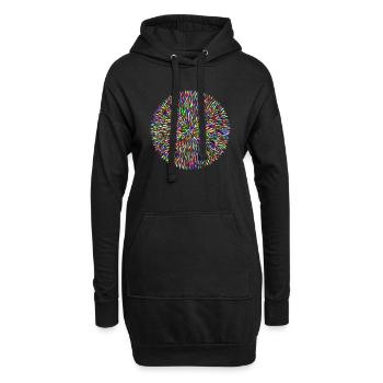 Tribal - Hoodie-Kleid - Schwarz - Vorne