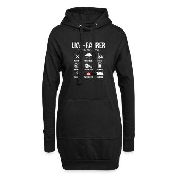 LKW-Fahrer sind gleichzeitig - Hoodie-Kleid - Schwarz - Vorne