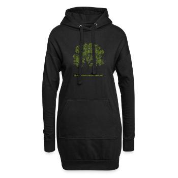 nature backup - Sweat-shirt à capuche long Femme - noir - Devant