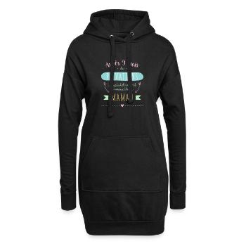 9 mois de PRIVATIONS - Sweat-shirt à capuche long Femme - noir - Devant
