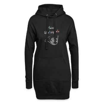 Horn Glücksspirale - Hoodie-Kleid - Schwarz - Vorne