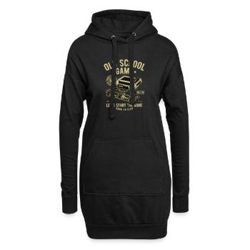 Retro Gaming - Hoodie-Kleid - Schwarz - Vorne