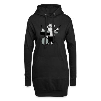Rock music - Hoodie-Kleid - Schwarz - Vorne