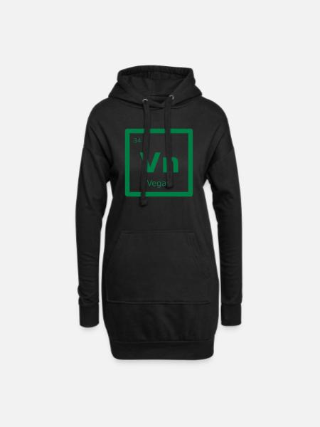 Vegan (Element) - Hoodie Dress - black