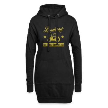 NUR EIN HELD FÄHRT AUFS FELD LUSTIGES LANDWIRT - Hoodie-Kleid - Schwarz - Vorne