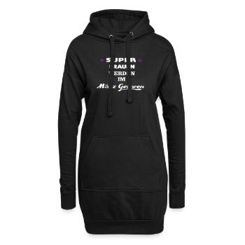 März Geburtstag - Hoodie-Kleid - Schwarz - Vorne