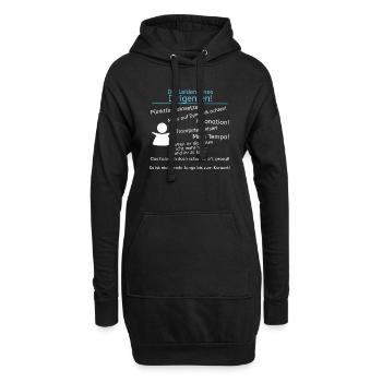 Leiden eines Dirigenten - Hoodie-Kleid - Schwarz - Vorne