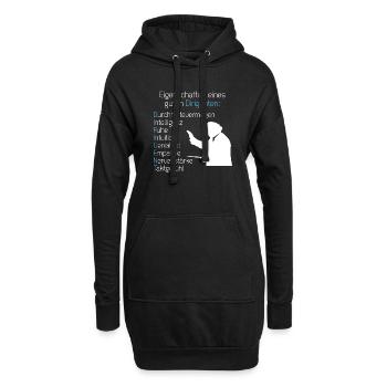 Eigenschaften Dirigent - Hoodie-Kleid - Schwarz - Vorne