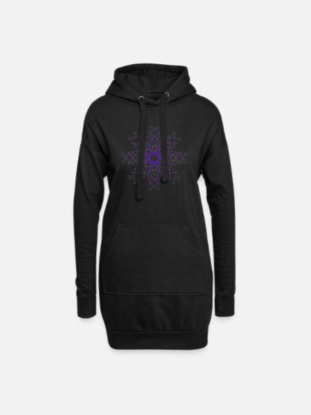 Nova - Hoodie-Kleid - Schwarz