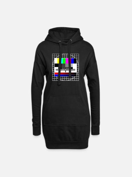testbild - Hoodie-Kleid - Schwarz