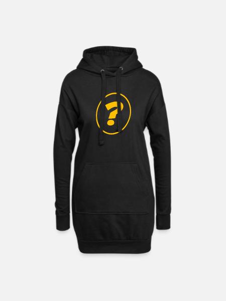 interrogation - Sweat-shirt à capuche long Femme - noir