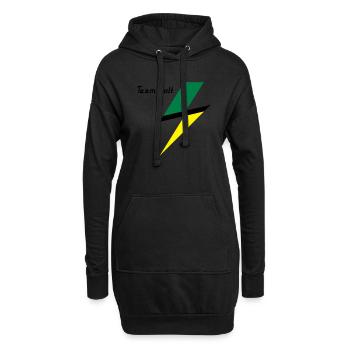 Team Bolt - Hoodie-Kleid - Schwarz - Vorne