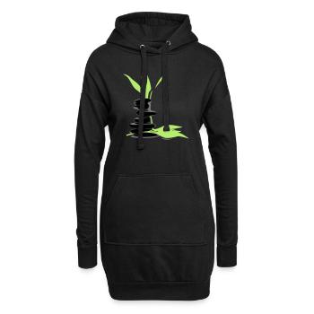 Wellness - Hoodie-Kleid - Schwarz - Vorne