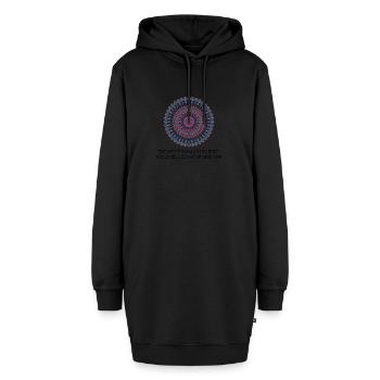 Mandala – Spirituelles Zitat - Hoodie-Kleid - Schwarz - Vorne - AI Model Female 172 light (172cm)