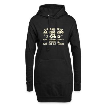 1960 - In Perfektion gereift - Hoodie-Kleid - Schwarz - Vorne