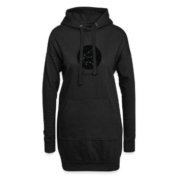 Aquarius Wassermann - Hoodie-Kleid - Schwarz - Vorne