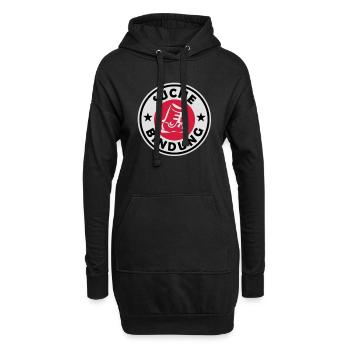 Suche Bindung 3 Color Design - Hoodie-Kleid - Schwarz - Vorne